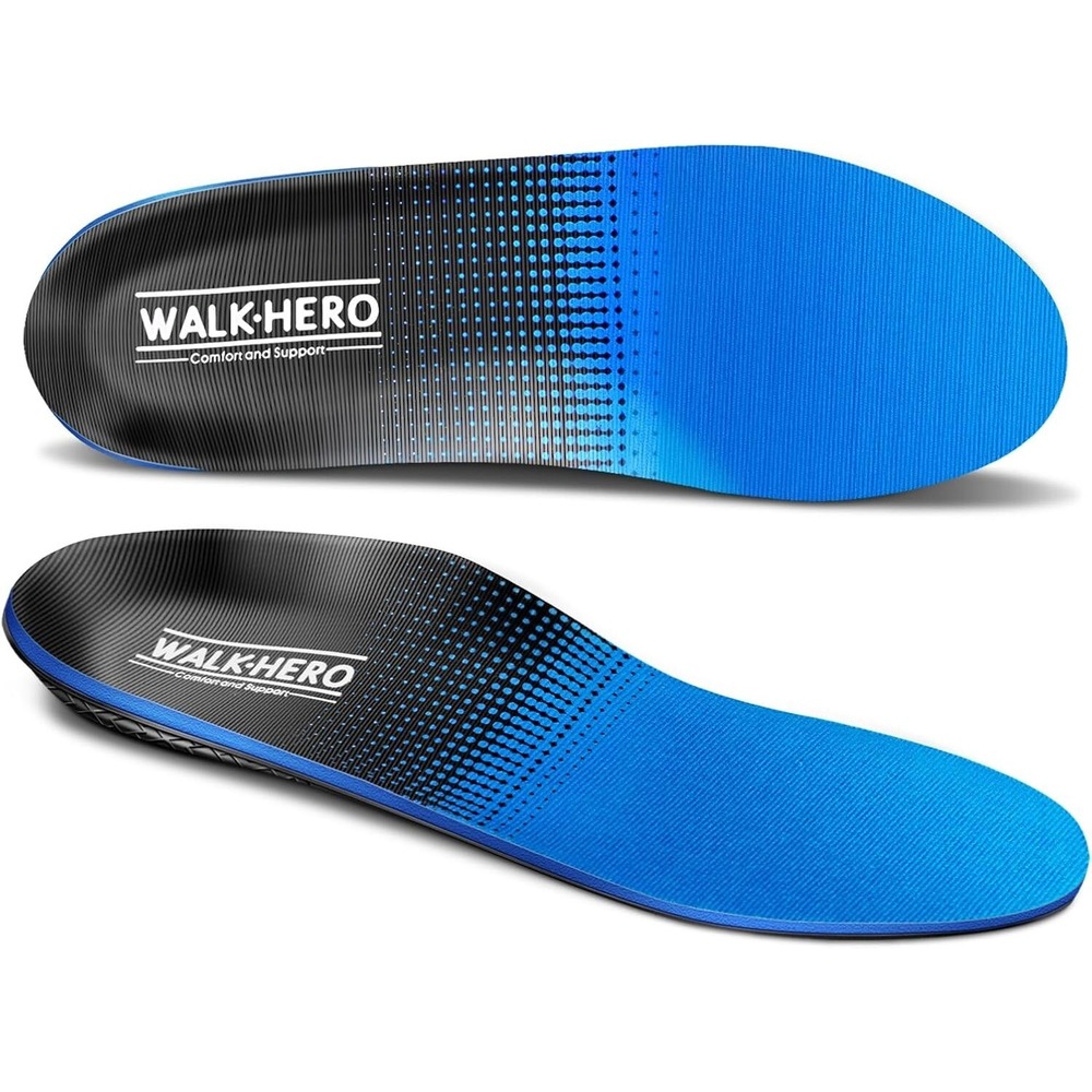 Plantar Fasciitis Pain Relief Insoles High Arch Support Orthotic Shoes Womens 13